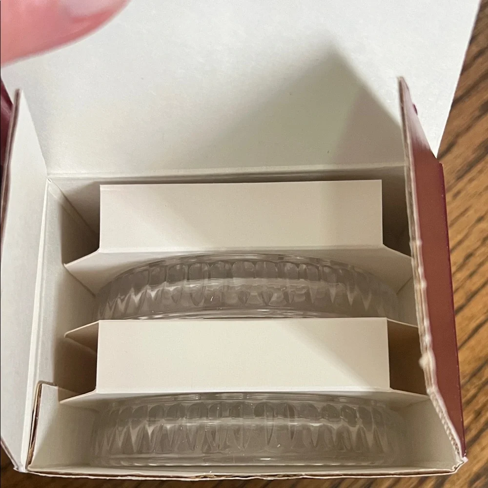 Lenox NWT Crystal Coasters Set of Eight Vintage Cut Glass Design Original Boxes